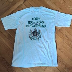 Vintage St. Andrews Golf Hole in One Tee High Cotton Sz Large